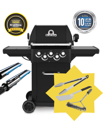 BROIL KING - Grill gazowy Royal 390 Shadow Satyna + Akcesoria GRATIS